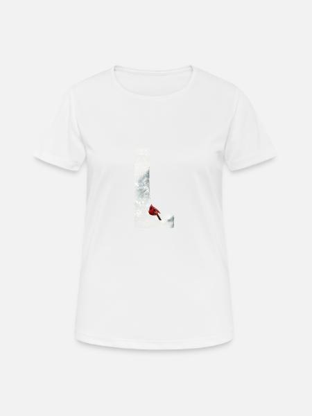 L– decorative character – winter - Women's Breathable T-Shirt - white