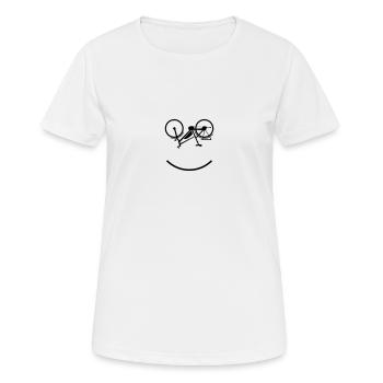 e bike - Women's Breathable T-Shirt - white - Front - AI Model Female 172 dark (172cm)