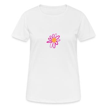 Pinke Blume - Frauen T-Shirt atmungsaktiv - Weiß - Vorne - AI Model Female 172 dark (172cm)