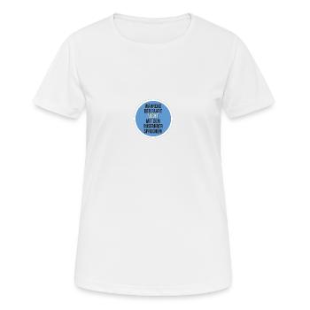 Aufkleber nicht mit dem busfahrer sprechen - Frauen T-Shirt atmungsaktiv - Weiß - Vorne - AI Model Female 172 dark (172cm)
