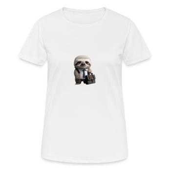 Business Sloth - Women's Breathable T-Shirt - white - Front - AI Model Female 172 dark (172cm)