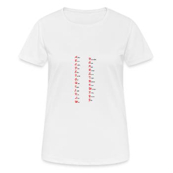 Nato alphabet morse alpha beta - Women's Breathable T-Shirt - white - Front - AI Model Female 172 dark (172cm)