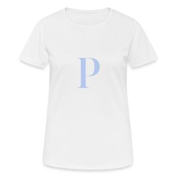 Letter P Blue - Women's Breathable T-Shirt - white - Front - AI Model Female 172 dark (172cm)