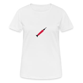 spritze - Frauen T-Shirt atmungsaktiv - Weiß - Vorne - AI Model Female 172 dark (172cm)
