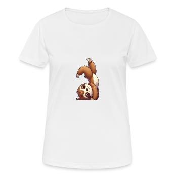 Faltirer Handstand Salto sportliches Workout - Frauen T-Shirt atmungsaktiv - Weiß - Vorne - AI Model Female 172 dark (172cm)