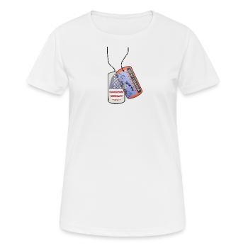 Plaque d’identité WEST VIRGINIA Music - T-shirt respirant Femme - blanc - Devant - AI Model Female 172 dark (172cm)