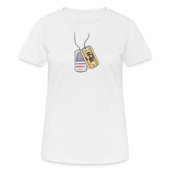 Dog tag TEXAS Fingerprint USA COWBOY - Women's Breathable T-Shirt - white - Front - AI Model Female 172 dark (172cm)