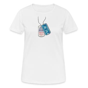 Erkennungsmarke ALABAMA Fingerabdruck - Frauen T-Shirt atmungsaktiv - Weiß - Vorne - AI Model Female 172 dark (172cm)
