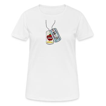Dog tag NEW YORK Big Apple USA - Women's Breathable T-Shirt - white - Front - AI Model Female 172 dark (172cm)