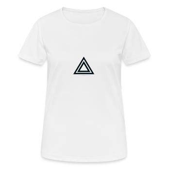 Double Pyramid - Frauen T-Shirt atmungsaktiv - Weiß - Vorne - AI Model Female 172 dark (172cm)
