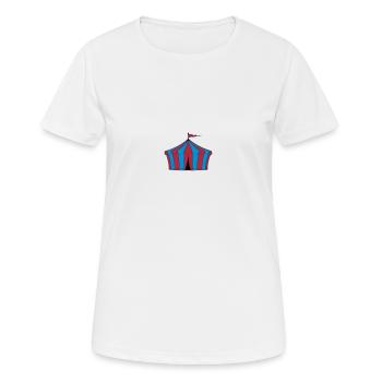 tente de cirque - T-shirt respirant Femme - blanc - Devant - AI Model Female 172 dark (172cm)