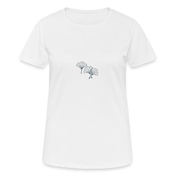 Ginko geht - Frauen T-Shirt atmungsaktiv - Weiß - Vorne - AI Model Female 172 dark (172cm)