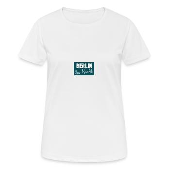 Berlin bei Nacht - Frauen T-Shirt atmungsaktiv - Weiß - Vorne - AI Model Female 172 dark (172cm)