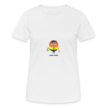 Ballsport - Frauen T-Shirt atmungsaktiv - Weiß - Vorne - AI Model Female 172 dark (172cm)