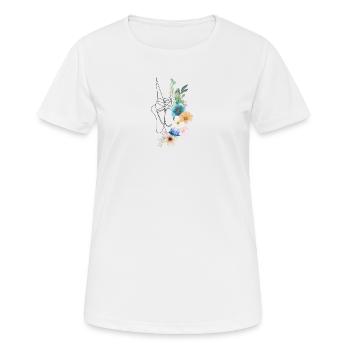 Ballett Schuhe und Blumen, Ballerina, Dance, Love - Frauen T-Shirt atmungsaktiv - Weiß - Vorne - AI Model Female 172 dark (172cm)