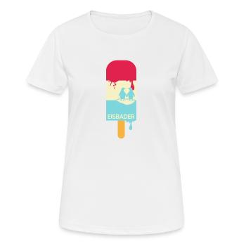 Eisbader Eiszeit im Eisbad - Frauen T-Shirt atmungsaktiv - Weiß - Vorne - AI Model Female 172 dark (172cm)