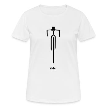 Bike - Frauen T-Shirt atmungsaktiv - Weiß - Vorne - AI Model Female 172 dark (172cm)