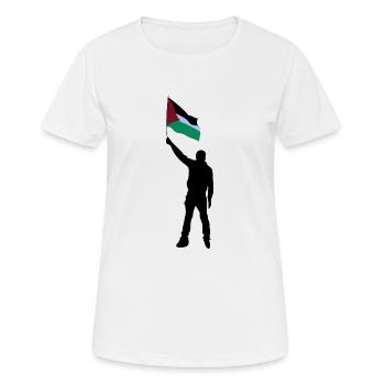 free Palestine - Women's Breathable T-Shirt - white - Front - AI Model Female 172 dark (172cm)
