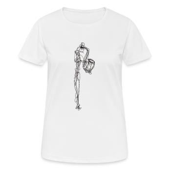 Saxophon - Frauen T-Shirt atmungsaktiv - Weiß - Vorne - AI Model Female 172 dark (172cm)