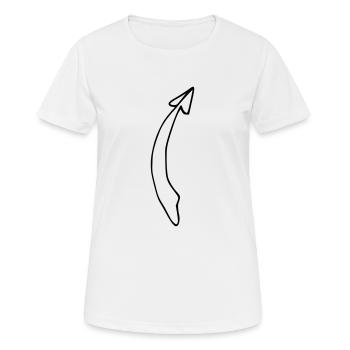 Pfeil gebogen Pfeile Symbol gestalten Vektor - Frauen T-Shirt atmungsaktiv - Weiß - Vorne - AI Model Female 172 dark (172cm)