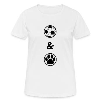 Fußball Soccer - Frauen T-Shirt atmungsaktiv - Weiß - Vorne - AI Model Female 172 dark (172cm)