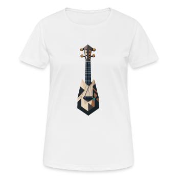 Ukulélé abstrait - T-shirt respirant Femme - blanc - Devant - AI Model Female 172 dark (172cm)