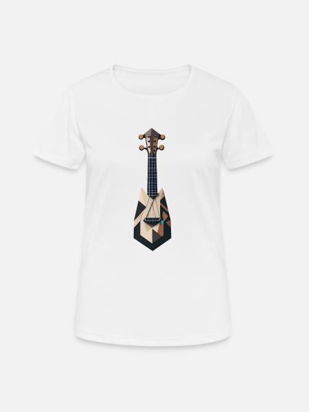 Abstract Ukulele - Women's Breathable T-Shirt - white