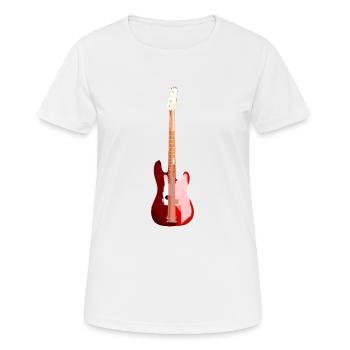 BASS GUITAR - Women's Breathable T-Shirt - white - Front - AI Model Female 172 dark (172cm)