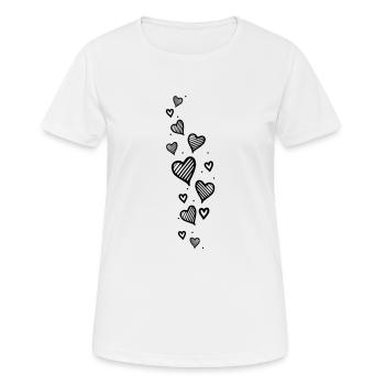 Heart Glitter Heart Glitter - Women's Breathable T-Shirt - white - Front - AI Model Female 172 dark (172cm)