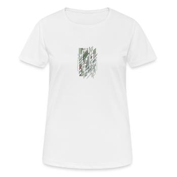 Geometric Camo Grid - Women's Breathable T-Shirt - white - Front - AI Model Female 172 dark (172cm)