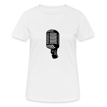 Microphone - Women's Breathable T-Shirt - white - Front - AI Model Female 172 dark (172cm)