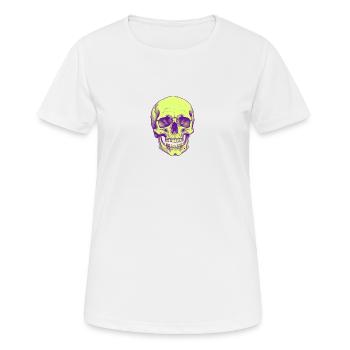 💀 Sublimé Neon Technocrate - T-shirt respirant Femme - blanc - Devant - AI Model Female 172 dark (172cm)