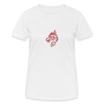 Géo rouge dragon - T-shirt respirant Femme - blanc - Devant - AI Model Female 172 dark (172cm)