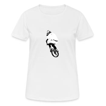 bmx race racing vtt motocross mtb bike rad - T-shirt respirant Femme - blanc - Devant - AI Model Female 172 dark (172cm)