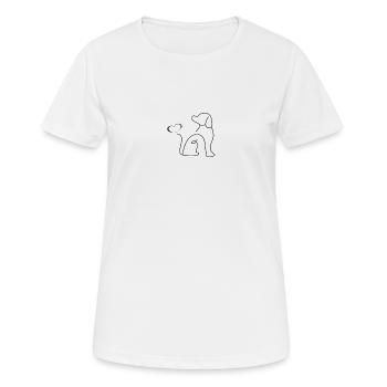 Hundeliebe - Frauen T-Shirt atmungsaktiv - Weiß - Vorne - AI Model Female 172 dark (172cm)