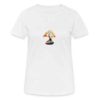 Arbre d’or - T-shirt respirant Femme - blanc - Devant - AI Model Female 172 dark (172cm)