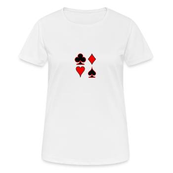 Poker Deck Dealer Trumpf Spielkarten Skat Canasta - Women's Breathable T-Shirt - white - Front - AI Model Female 172 dark (172cm)