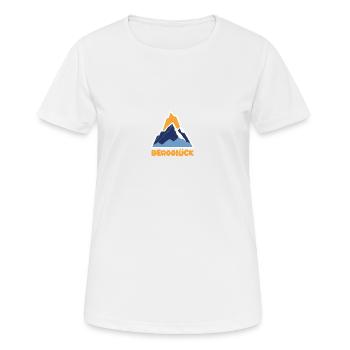Bergglück - Frauen T-Shirt atmungsaktiv - Weiß - Vorne - AI Model Female 172 dark (172cm)