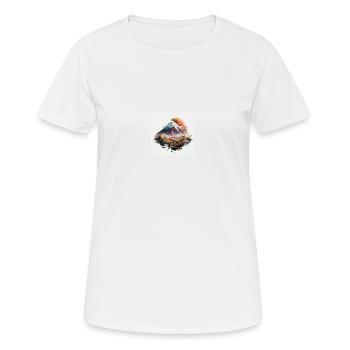 Montagnes asiatiques - T-shirt respirant Femme - blanc - Devant - AI Model Female 172 dark (172cm)