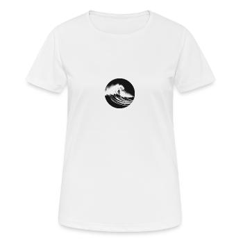 Minimalist wave - Women's Breathable T-Shirt - white - Front - AI Model Female 172 dark (172cm)