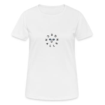 Défi 2024 accepté - T-shirt respirant Femme - blanc - Devant - AI Model Female 172 dark (172cm)