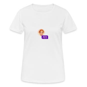 WMN PWR - Visage Féminin - 05 - T-shirt respirant Femme - blanc - Devant - AI Model Female 172 dark (172cm)