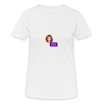 WMN PWR - Visage Féminin - 06 - T-shirt respirant Femme - blanc - Devant - AI Model Female 172 dark (172cm)