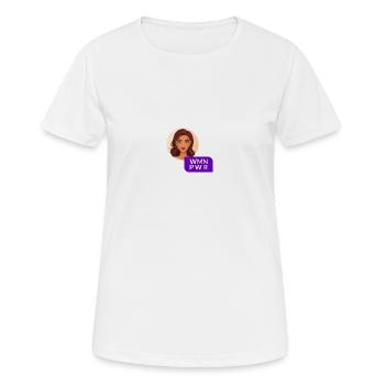 WMN PWR - Visage Féminin - 02 - T-shirt respirant Femme - blanc - Devant - AI Model Female 172 dark (172cm)