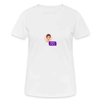 WMN PWR - Visage Féminin - 01 - T-shirt respirant Femme - blanc - Devant - AI Model Female 172 dark (172cm)