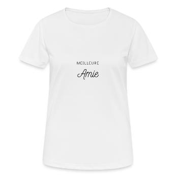 Meilleure Amie - T-shirt respirant Femme - blanc - Devant - AI Model Female 172 dark (172cm)