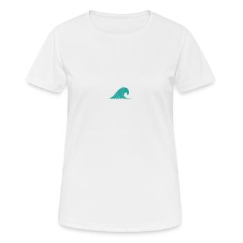 Kleine Welle - Frauen T-Shirt atmungsaktiv - Weiß - Vorne - AI Model Female 172 dark (172cm)