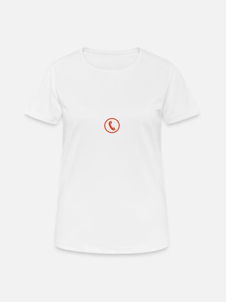 telefonhöhrer - Frauen T-Shirt atmungsaktiv - Weiß