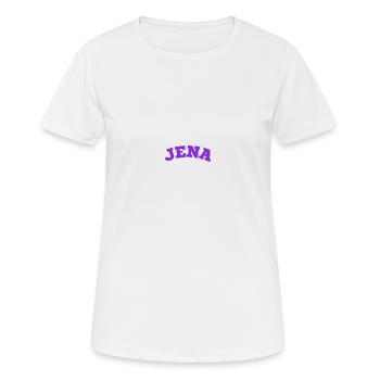Jena - Frauen T-Shirt atmungsaktiv - Weiß - Vorne - AI Model Female 172 dark (172cm)