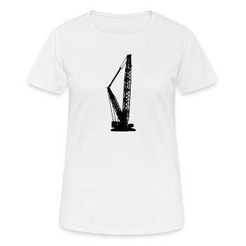 Crawler Crane Crane Crawler Crane - Women's Breathable T-Shirt - white - Front - AI Model Female 172 dark (172cm)